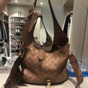 Authentic Brown leather Gucci bag